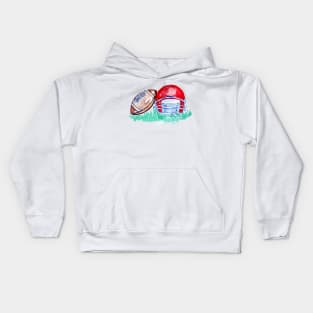 Football and helmet Kids Hoodie